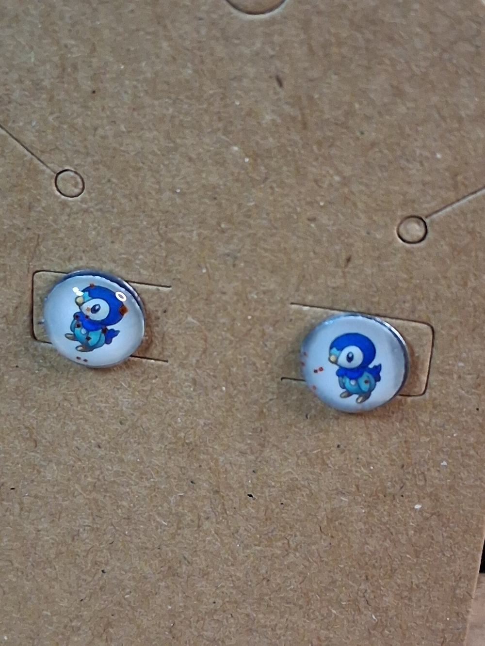 Pokemon Piplup Handmade Resin Stud Earrings